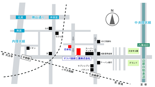 マツバ技研工業本社地図